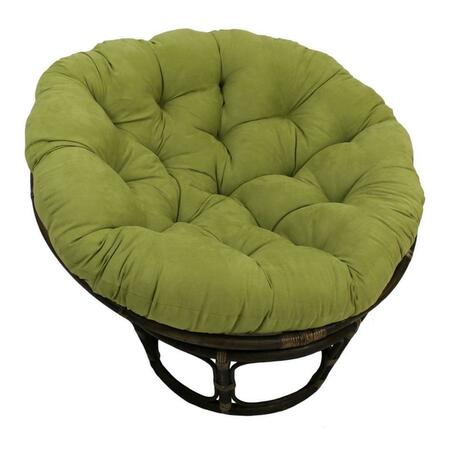 INTERNATIONAL CARAVAN 42 in. Rattan Papasan Chair with Micro Suede Cushion, Mojito Lime 3312-MS-ML